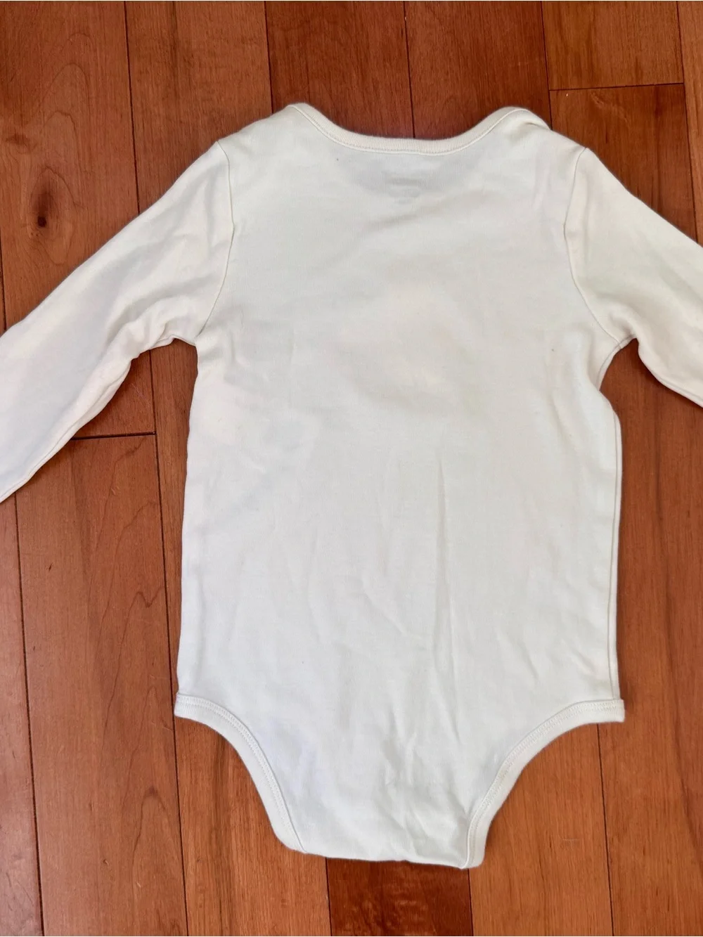 Ralph Lauren Cream Bear Graphic One-Piece Bodysuit